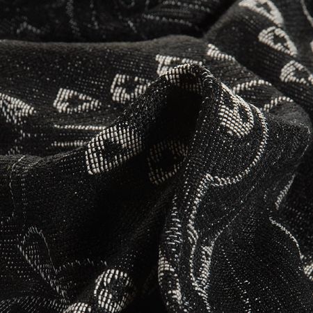 Žakár Art Fabrics Paisley orient černošedý