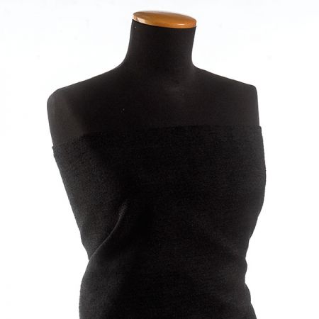 Kostýmová látka Art Fabrics vzor rybí kost černá