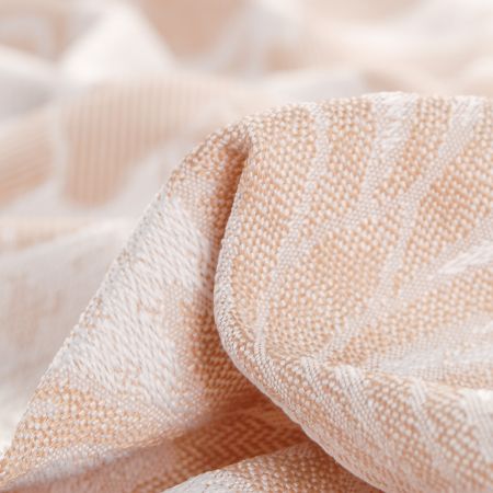 Žakárová tkanina Art Fabrics Karin květy béžové