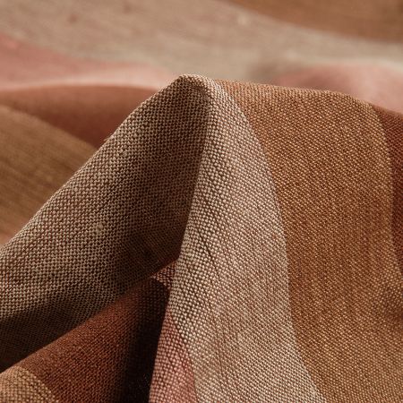 Len Art Fabrics širší pruhy čokoládově hnědý