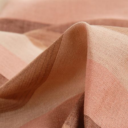 Len Art Fabrics širší pruhy starorůžové