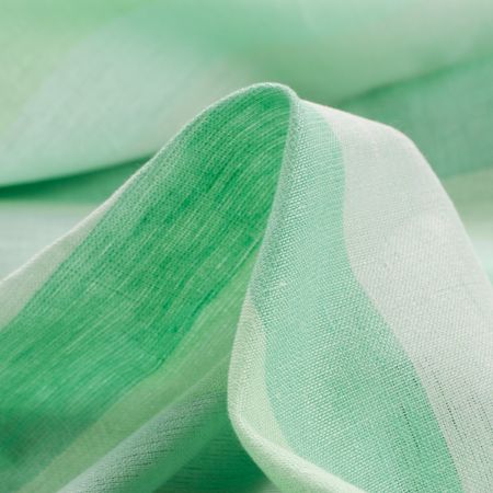 Len Art Fabrics širší pruhy zelenozelené