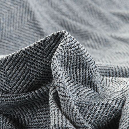 Kostýmová látka vzor rybí kost Art Fabrics sv. modrá