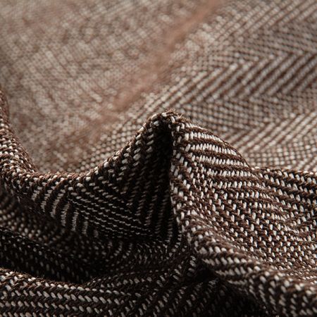 Kostýmovka Art Fabrics vzor rybí kost hnědá