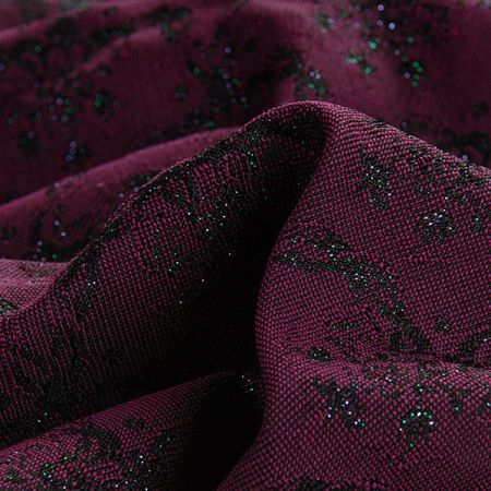 Replika historické látky Girlandy černofialové