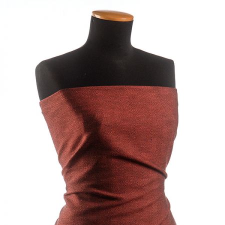 Kostýmová látka Art Fabrics rybí kost tm.červená