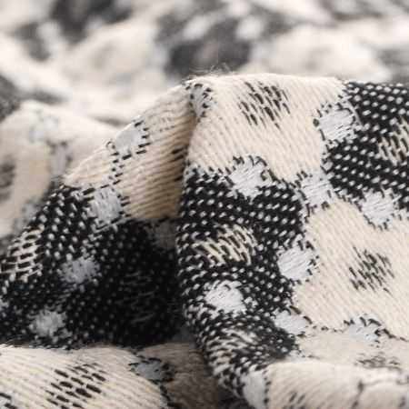 Žakárová látka Art Fabrics Brusel černobílá