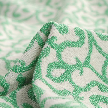 Žakárová látka Art Fabrics Verona zelená, režná