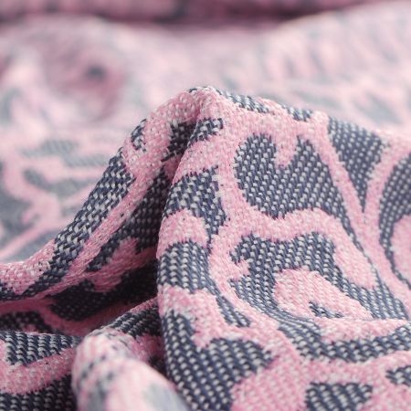 Žakárová látka Art Fabrics Verona růžová, modrá