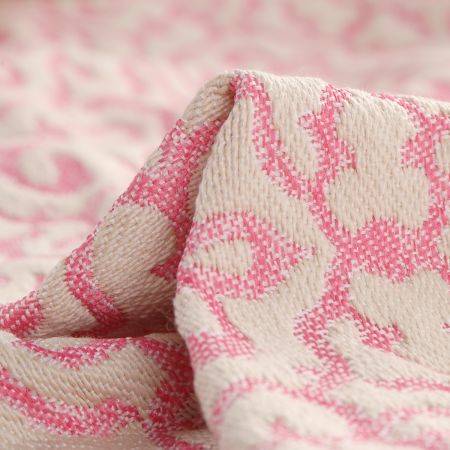 Žakárová látka Art Fabrics Verona růžová, režná