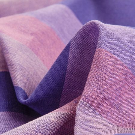 Len Art Fabrics širší pruhy levandulový