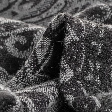 Žakár Art Fabrics Paisley orient černá/šedá