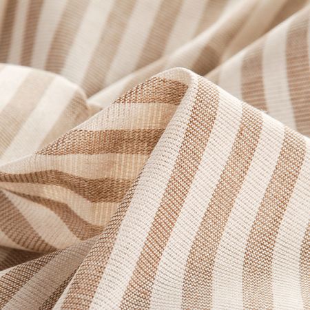 Len organtýn Art Fabrics pruhy hnědé barvy