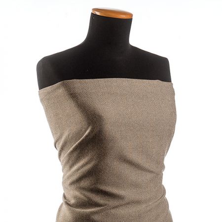 Kostýmová látka Art Fabrics rybí kost béžová