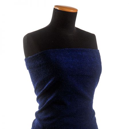 Kostýmovka Art Fabrics pružná buklé modročerná