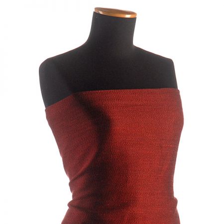 Kostýmová látka Art Fabrics viskoza směs hnědovínová