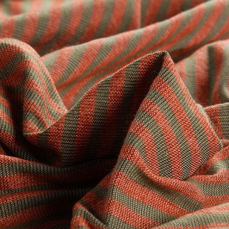 Len Art Fabrics proužky červenozelené barvy