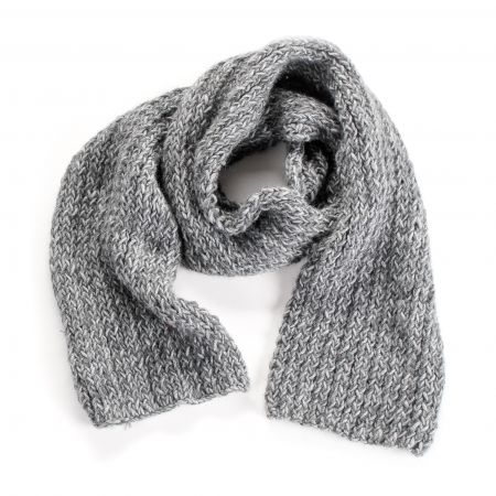 Ručně pletená šála Marlen šedý melír