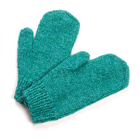 Pletené rukavice akvamarínové