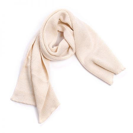 Pletená šála Marlen s melírovými pruhy smetanová