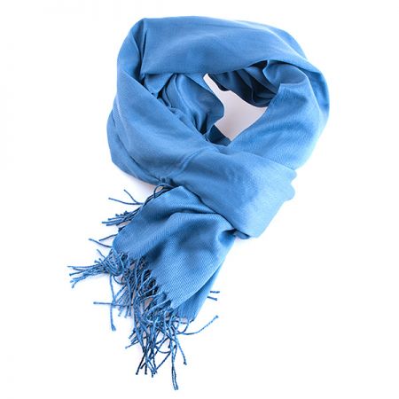 Šála směs kašmír/hedvábí šedomodrá II.jakost