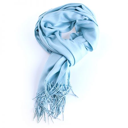 Šála směs kašmír/hedvábí tyrkysová II.jakost