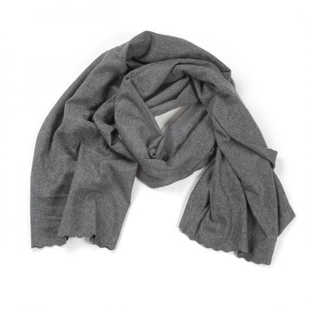 Šála směs viskoza/vlna/kašmír šedá