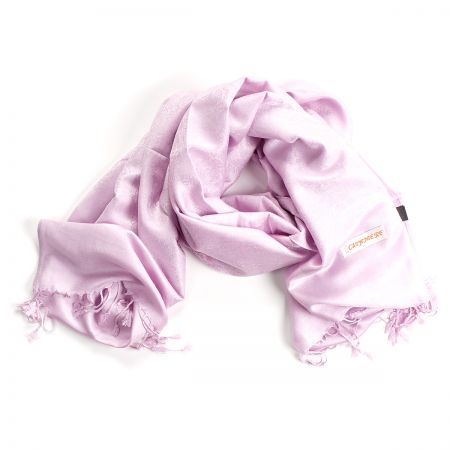 Šála směs kašmír/hedvábí žakár lila fialová