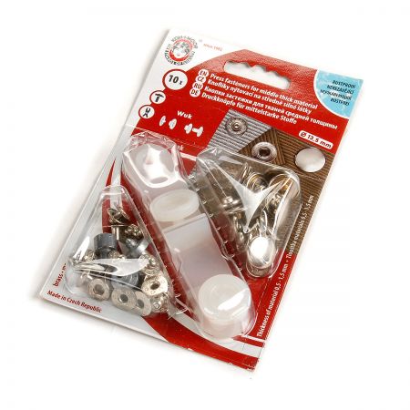 Druky kovové WUK 5/4 (Ø 13,5mm) stříbrný hladký