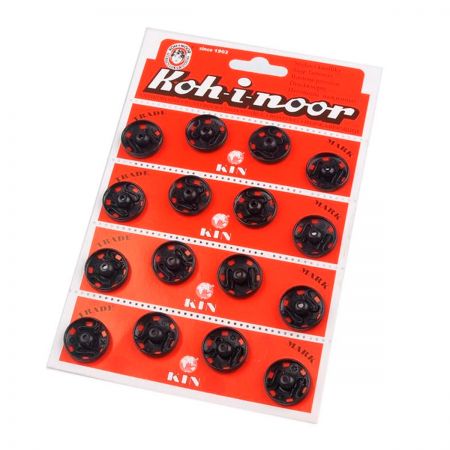 Patenty kovové velikost č.8 20,9/20,9 mm černá