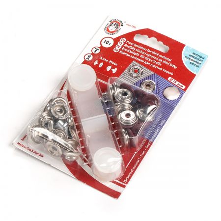 Druky kovové  6 (Ø 15mm) vínový hladký AUTO-MOTO