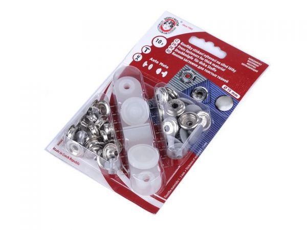 Druky kovové 6 (Ø 15mm) sv.šedý hladký AUTO-MOTO