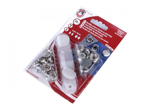 Druky kovové 6 (Ø 15mm) šedý hladký AUTO-MOTO