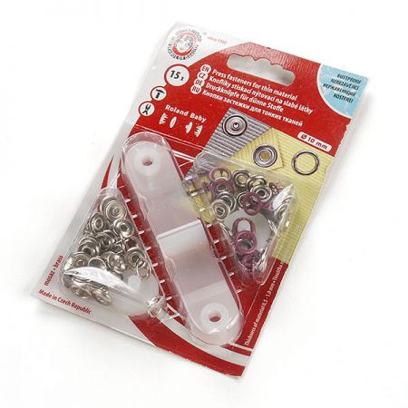 Druky ROLAND BABY fialovorůžové Ø 10mm bal 15 ks