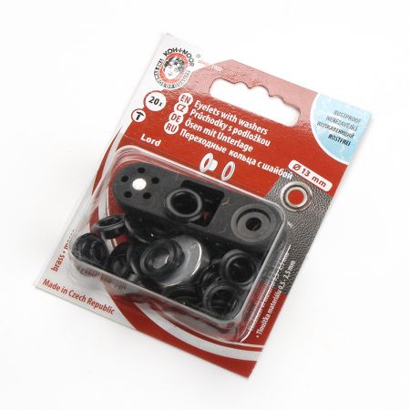 Průchodky 7x5x13 Ø13 mm černá