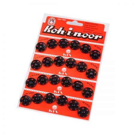 Patenty kovové velikost č.7 18,9/18 mm černá