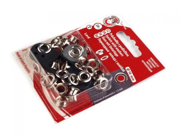 Průchodky 5,5x5x10 Ø10mm stříbrné