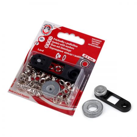 Průchodky 4x5x7,5 Ø8mm stříbrné