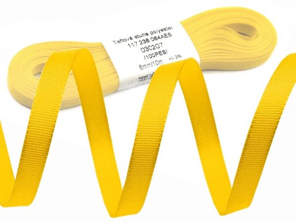 Stuha taftová šíře 6mm žlutá
