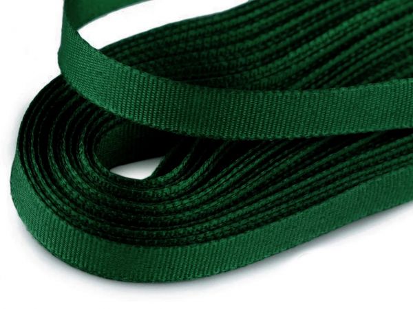 Stuha taftová šíře 6mm temně zelená