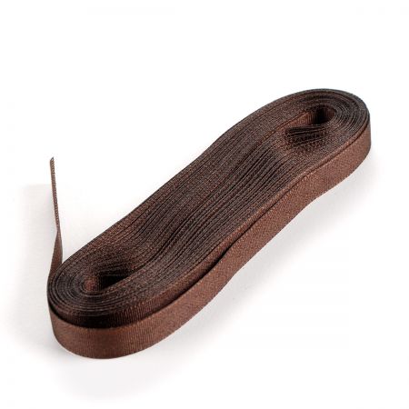 Stuha taftová šíře 9mm hnědá