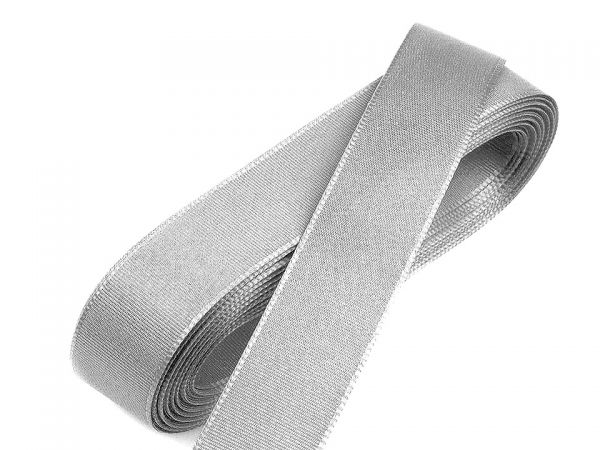 Stuha taftová šíře 15mm světle šedá