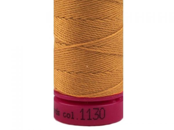 Nitě jeans 30×3 tex, 100% PES, návin 30 m, okrová