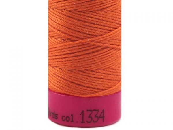 Nitě jeans 30×3 tex, 100% PES, návin 30 m, oranžová