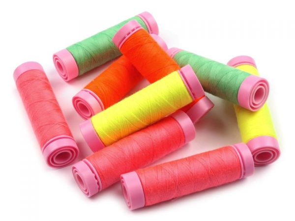 Nitě polyesterové návin 100m Aspo Amann neon oranžová