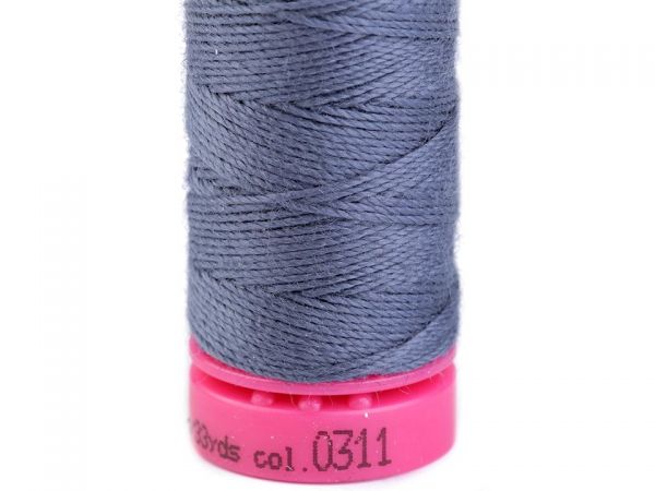 Nitě jeans 30×3 tex, 100% PES, návin 30 m, modrošedá