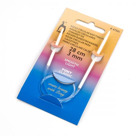 Kruhové jehlice ponožkové 28cm, vel. 3 PONY