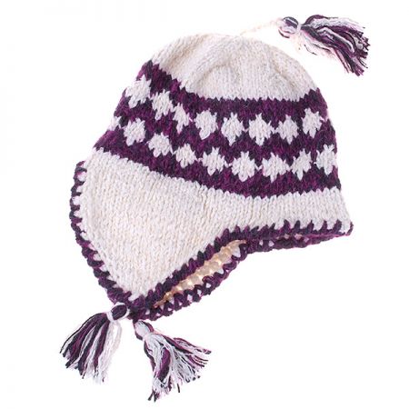 Ručně pletená čepice Marlen "helmička"