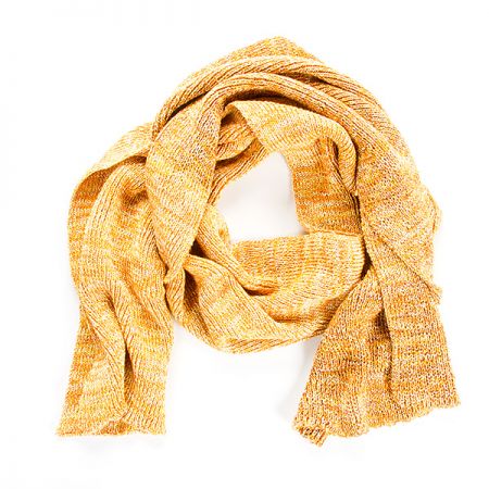 Šála pletená MarLen žlutohnědý melír