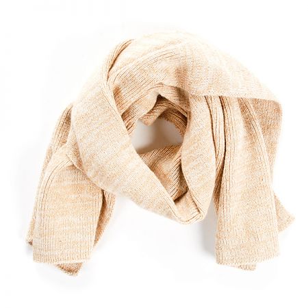 Šála pletená MarLen béžovozlatý melír